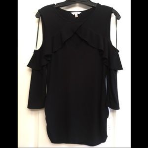 Candie’s Cut Out Shoulder Black Top